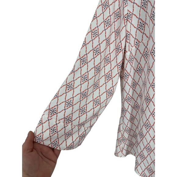 41 Hawthorne Womens Loose-Fit 3/4 Roll-Tab Sleeves V-Neckline Blouse Size XL - Picture 3 of 11